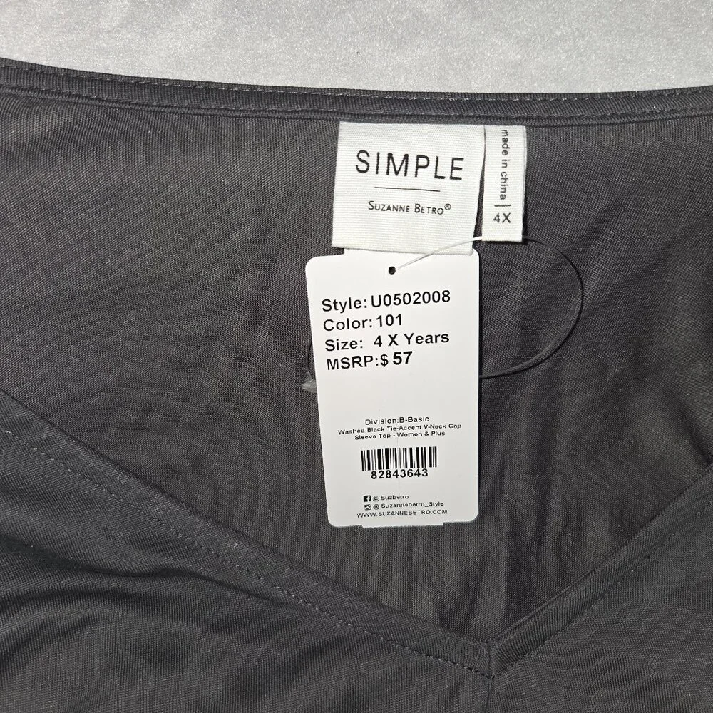 Suzanne Betro - Simple - Cap Sleeve Top - Picture 4 of 4